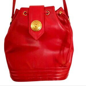 YVES SAINT LAURENT   Collectible RARE Vintage Aztec Medallion Bucket Purse